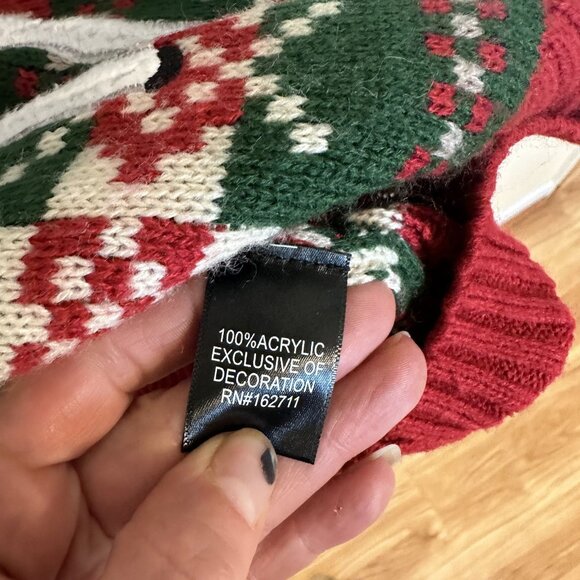 Blizzard Bay Ugly Christmas Santa Llama Sweater Small - Picture 6 of 6